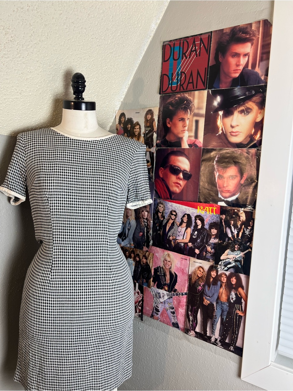 CDC Black & White Gingham Mini Dress